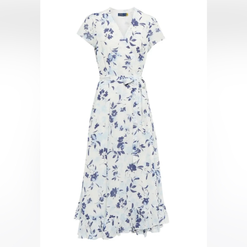 Polo by Ralph Lauren Blue Sleeveless Sundress Midi